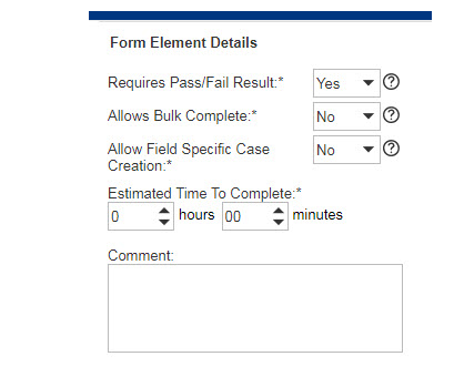 Work Form Configuration Options