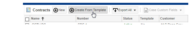 Create Contract from Template
