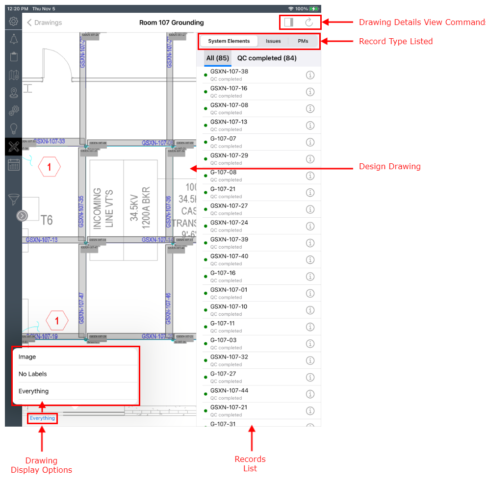 Drawing Details View Annotated