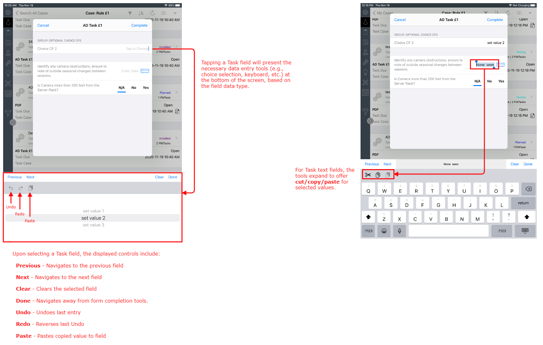 Populating Task Fields Annotated