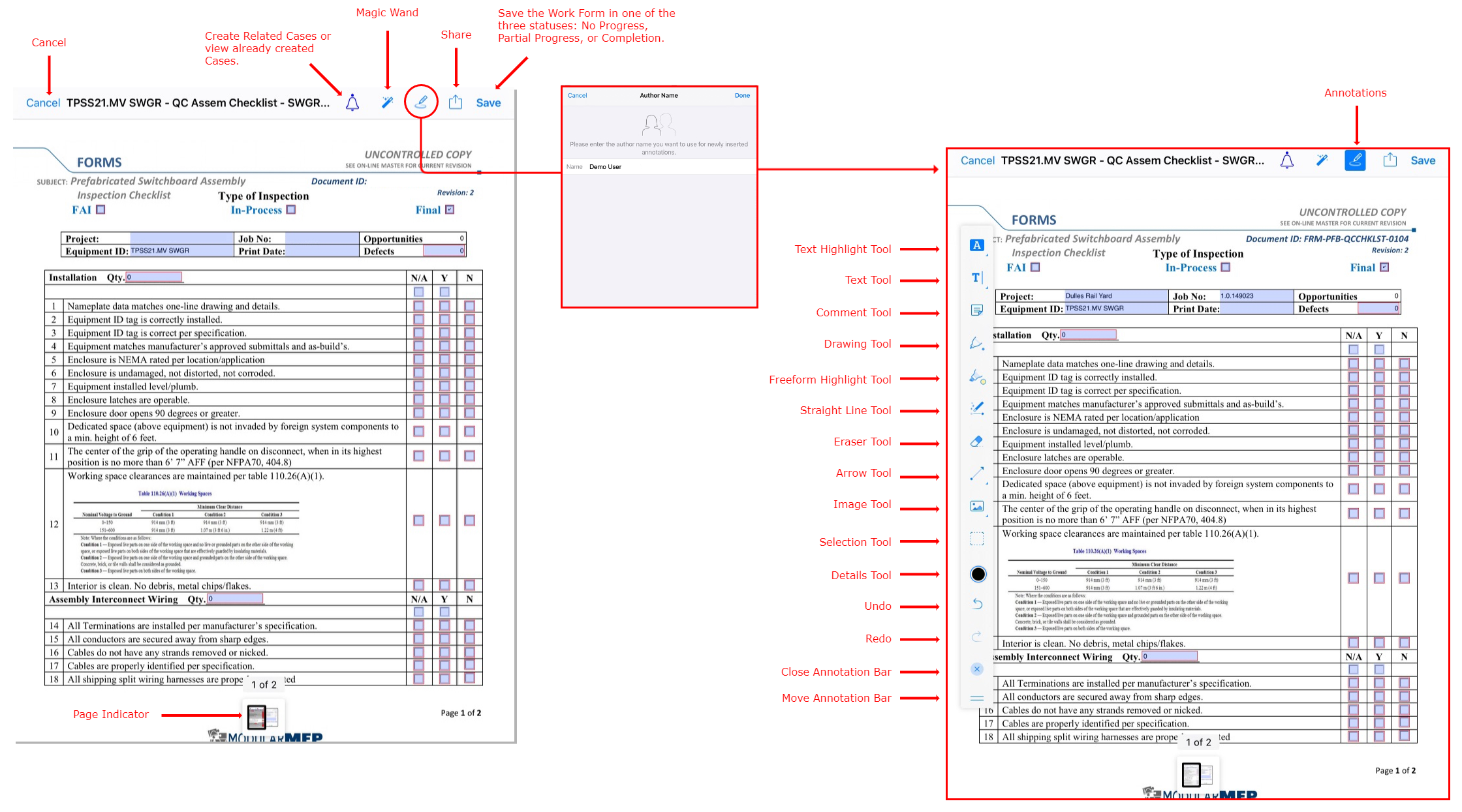 PDF Work Form Annotated