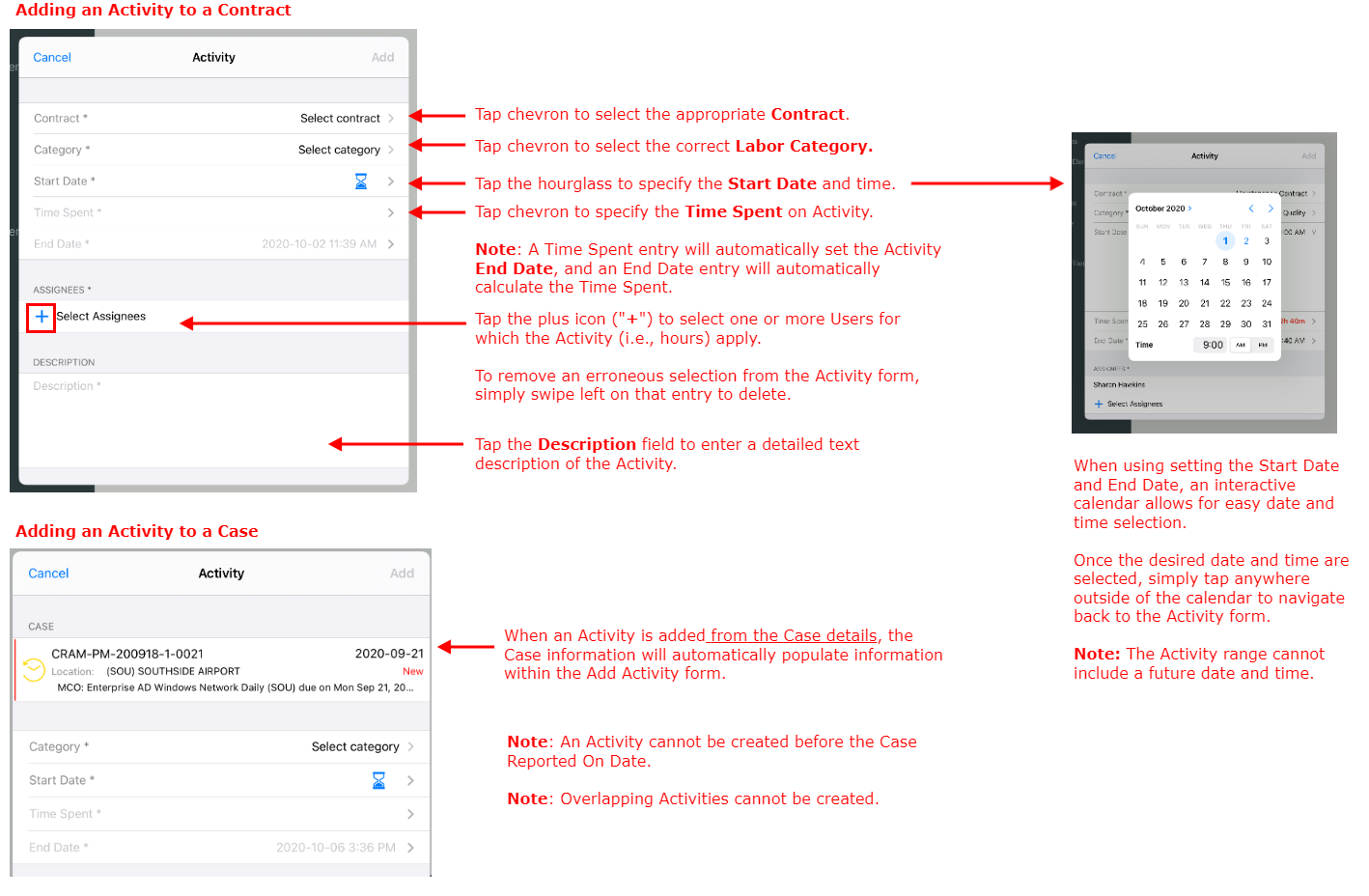 Add Activity Form Annotated