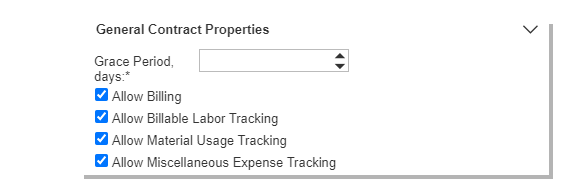 Contract Tracks Billables