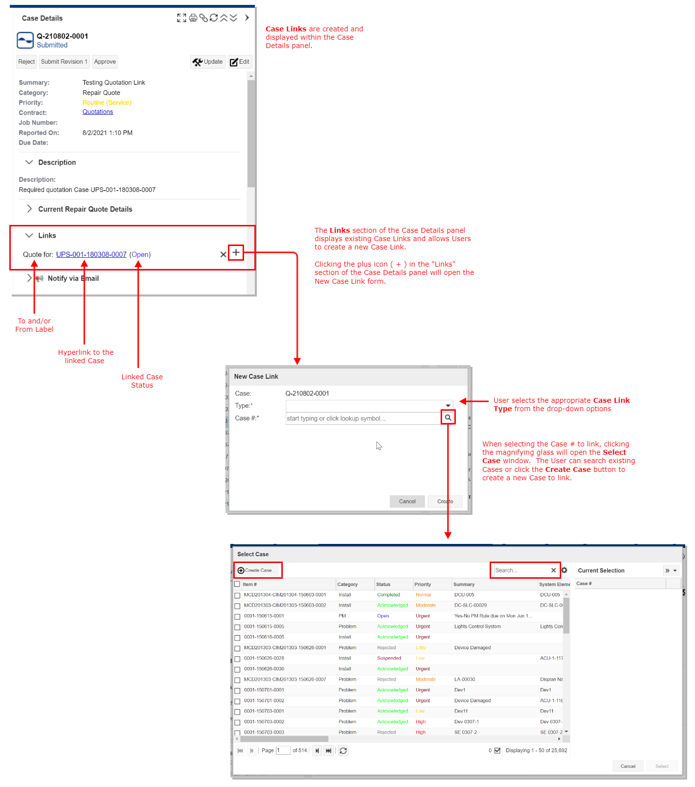 Case Link Creation