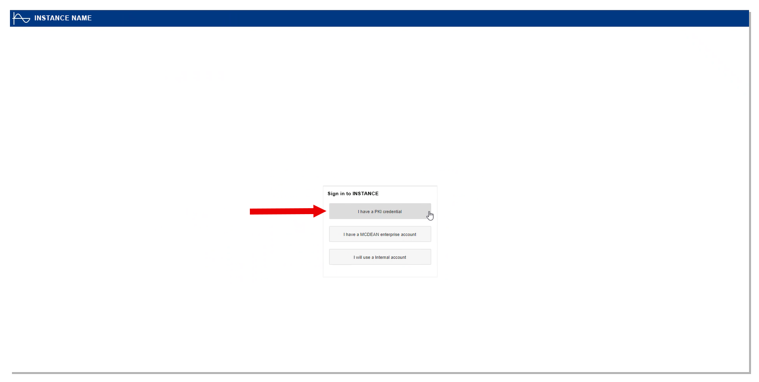 Select PKI Credential Authentication