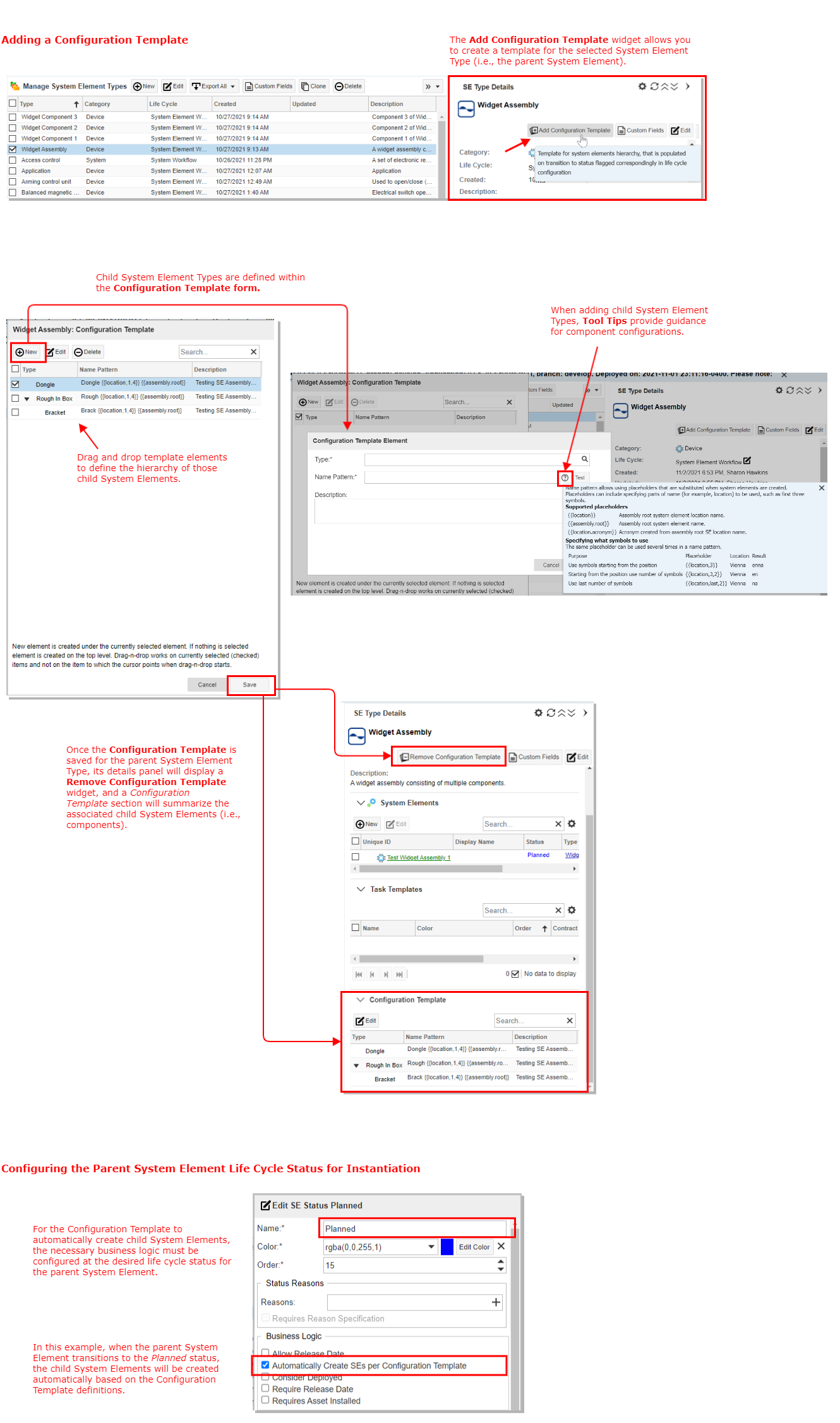 Creating Configuration Template