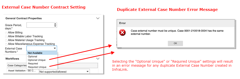 External Case Number Options Annoated