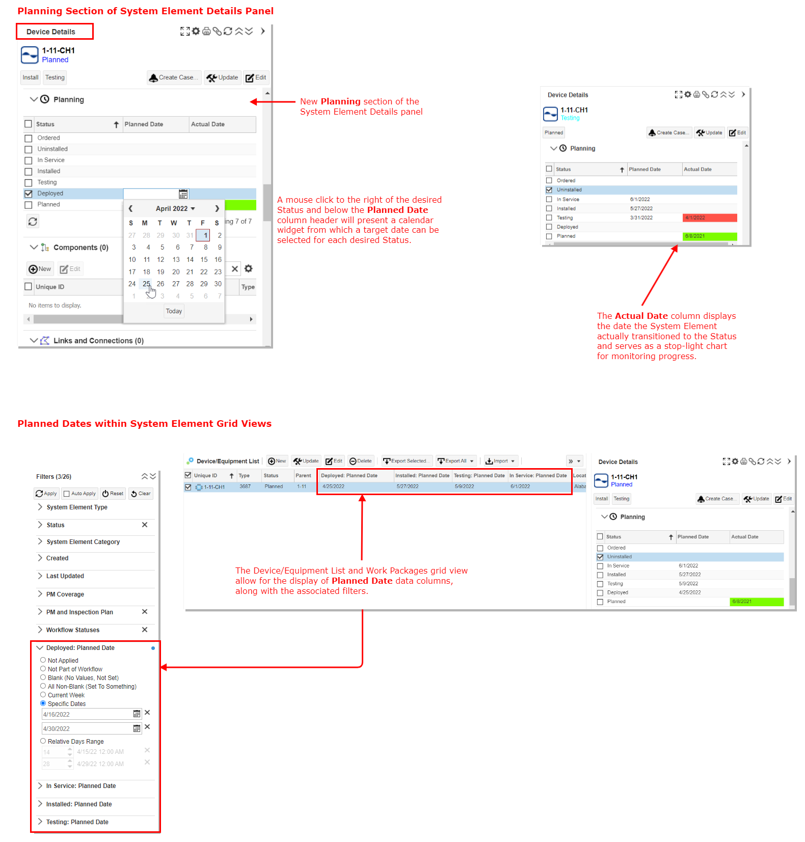 Planned Dates Annotated