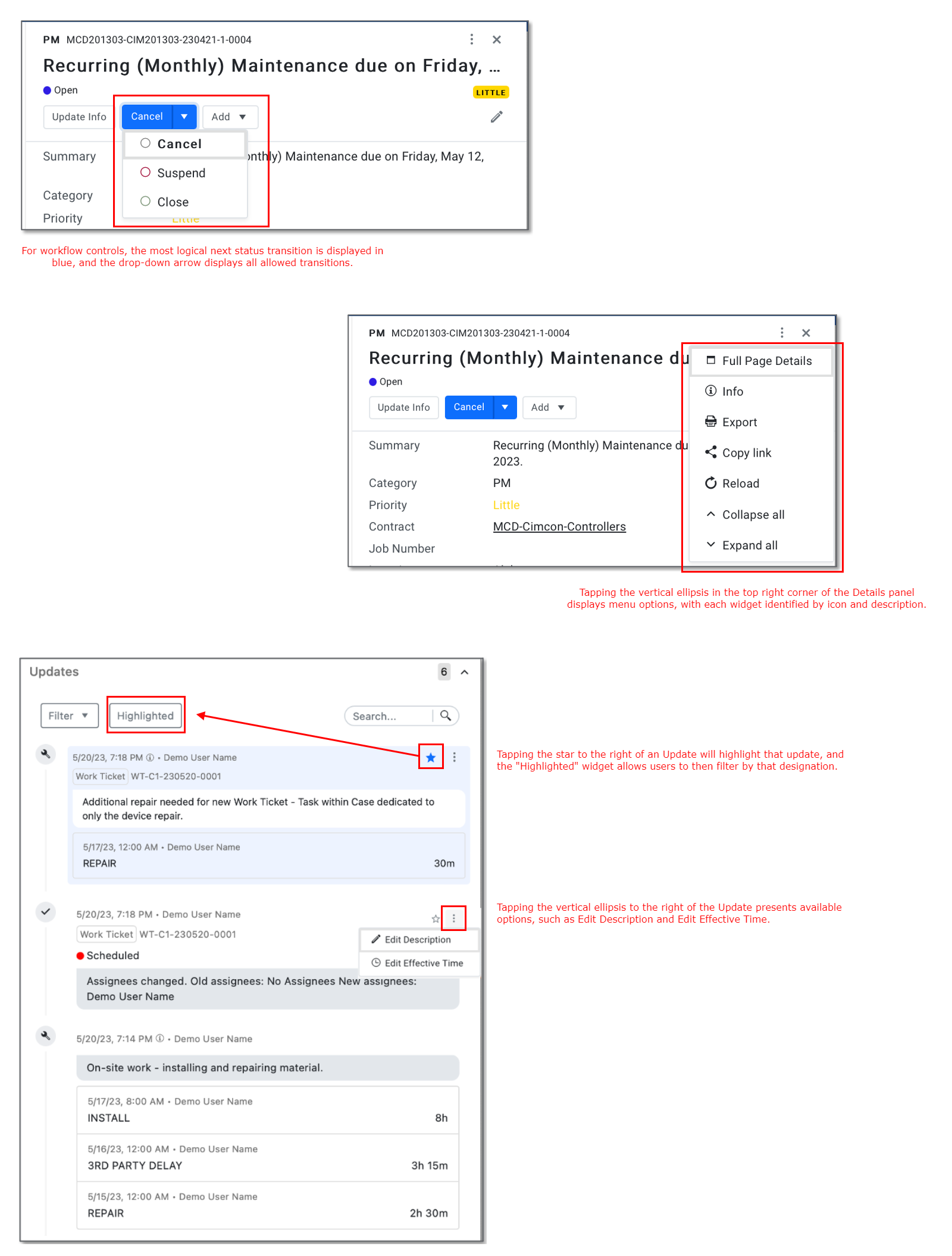 New UI - Details Panel Features